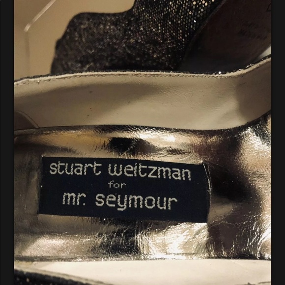 Stuart Weitzman For Mr. Seymour 70 Pointed Toe Scallop Heel Pumps US 5.5B - Picture 8 of 9